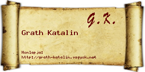 Grath Katalin névjegykártya